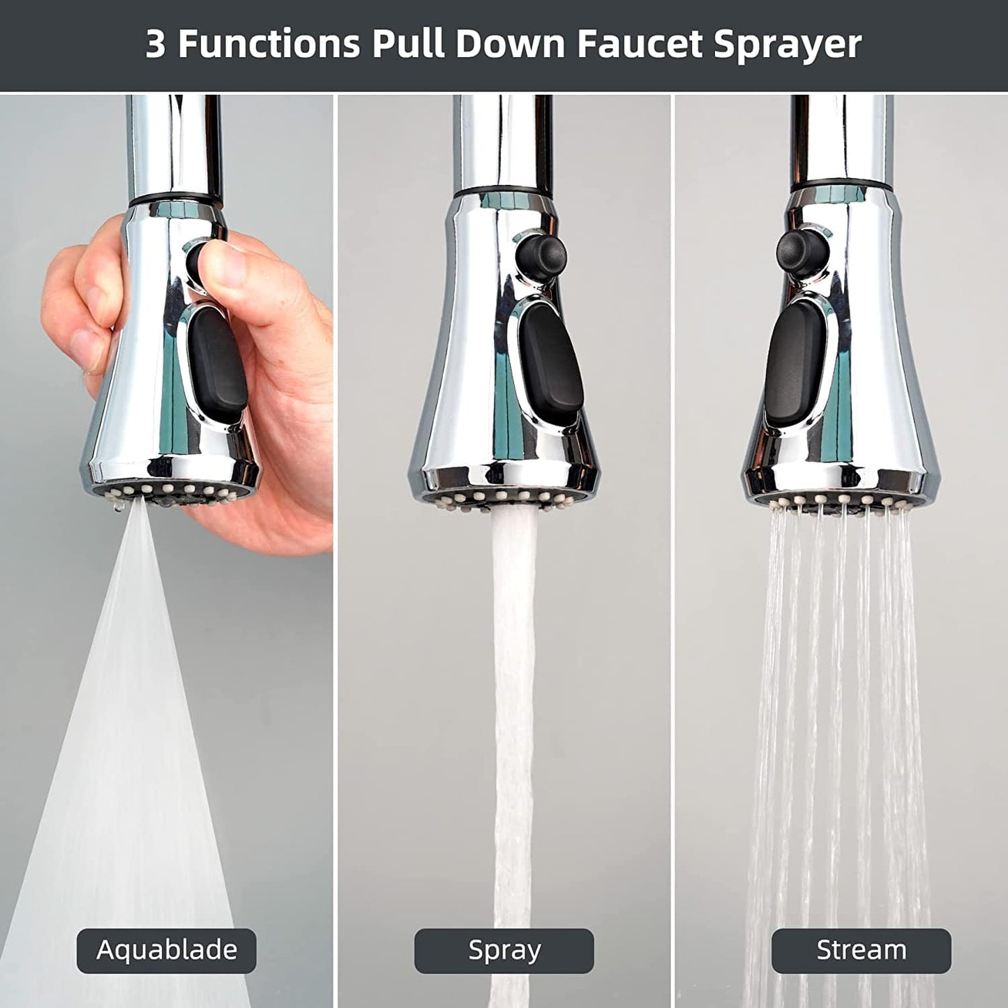 Hibbent Shop Hibbent Pull Down Spray Head for Kitchen Faucet Replacement Compatible with Moen, American Standard, Delta, Kohler Faucet