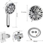 Hibbent Shower Head Hibbent Dual Shower Head with Hose High-Pressure 3-Way Water Diverter Rain Shower Head