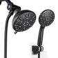 Hibbent Shower Head Hibbent Dual Shower Head with Hose High-Pressure 3-Way Water Diverter Rain Shower Head