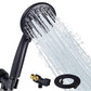 Hibbent Shower Head Hibbent Hand held Shower Head Set 7-Spray High Pressure Shower Head with Hose