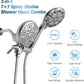 Hibbent Shower Head Hibbent Shower Head with Hose 7-spray High Pressure Handheld Shower Head 3-way Water Diverter