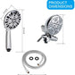 Hibbent Shower Head Hibbent Shower Head with Hose 7-spray High Pressure Handheld Shower Head 3-way Water Diverter