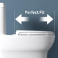 Hibbent Toilet Seat Lid Covers Hibbent Toilet Seat with Cover Premium Soft Close Toilet Lid Slow Close Oval Toilet Lid Easy Installation