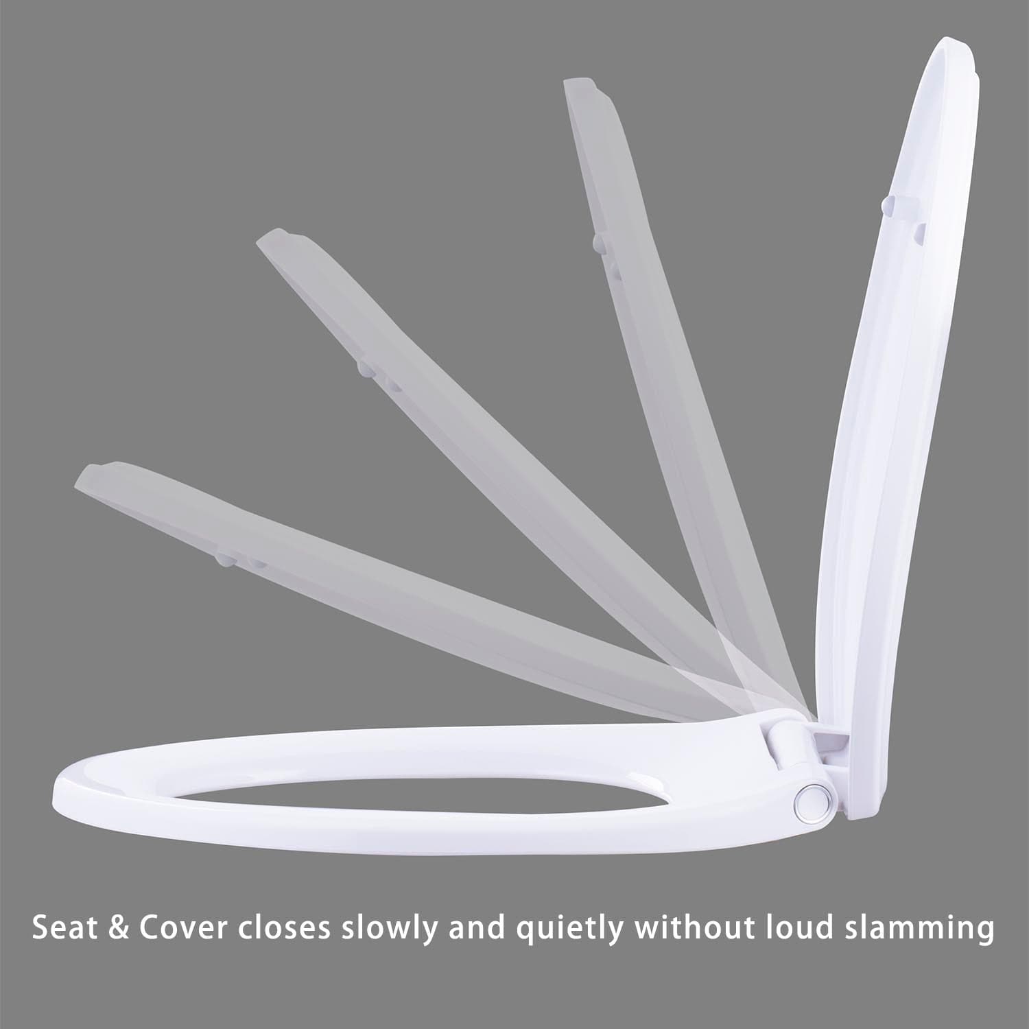 Hibbent Toilet Seats Hibbent One-Click Toilet Seat Cover Quick-Release Premium Toilet Seat Replacement