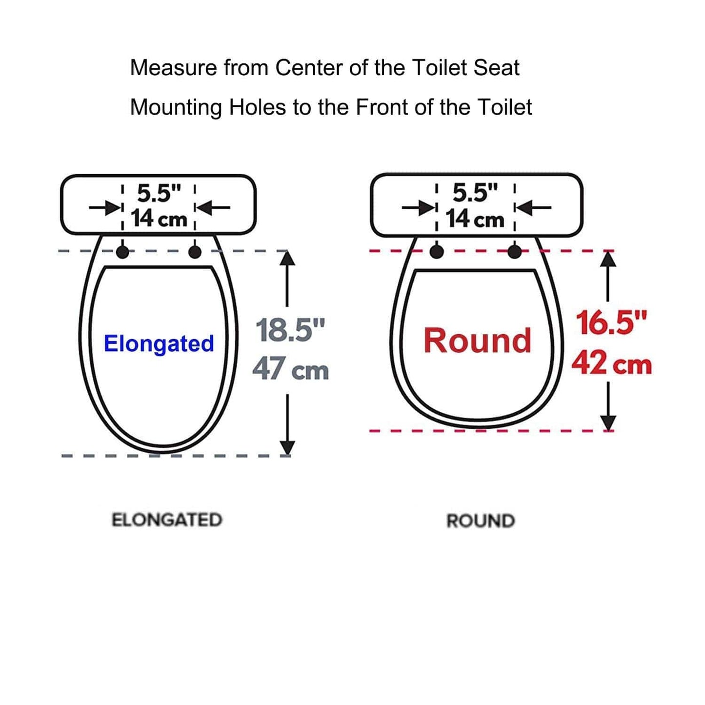 Hibbent Toilet Seats Hibbent One-Click Toilet Seat Cover Quick-Release Premium Toilet Seat Replacement