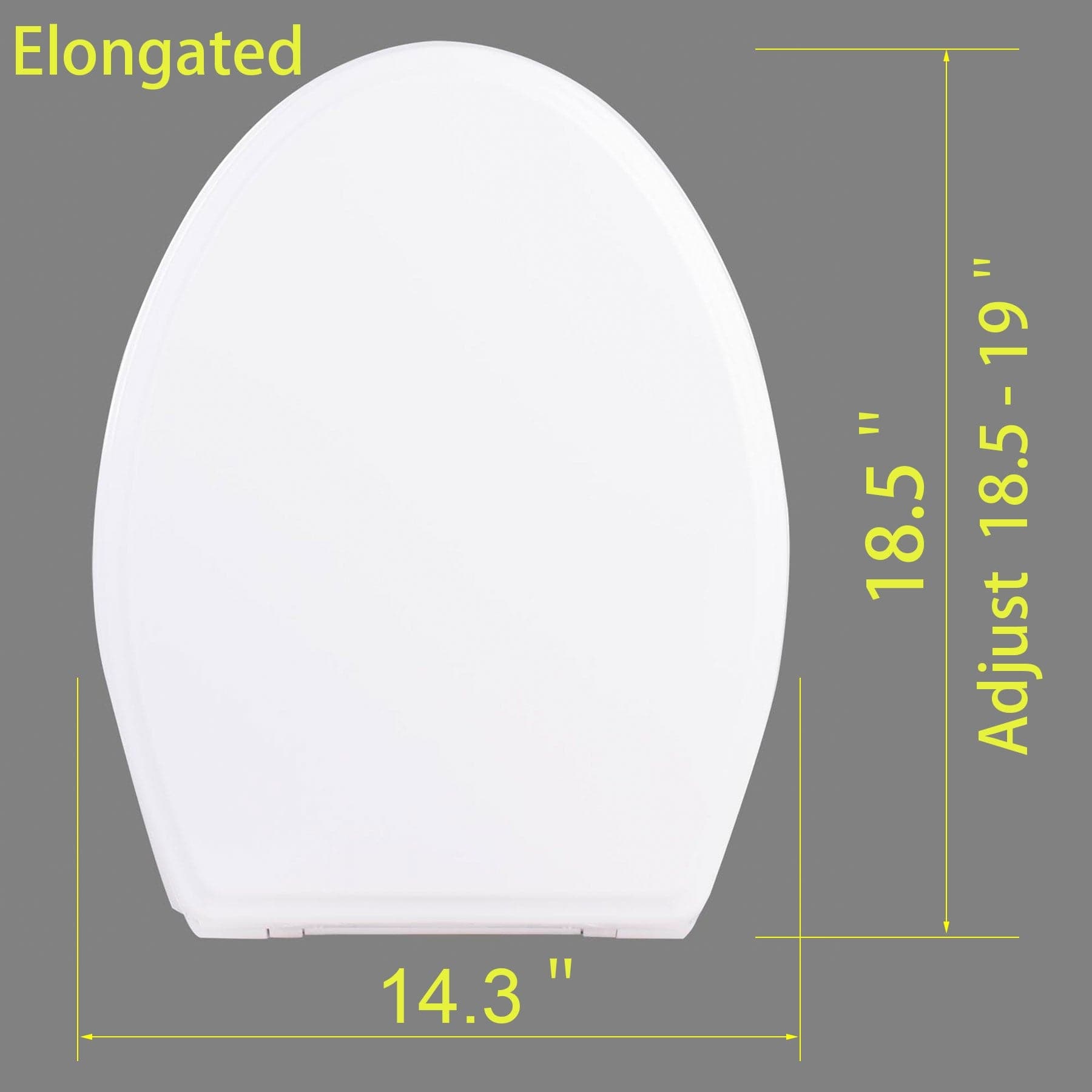 Hibbent Toilet Seats Hibbent One-Click Toilet Seat Cover Quick-Release Premium Toilet Seat Replacement