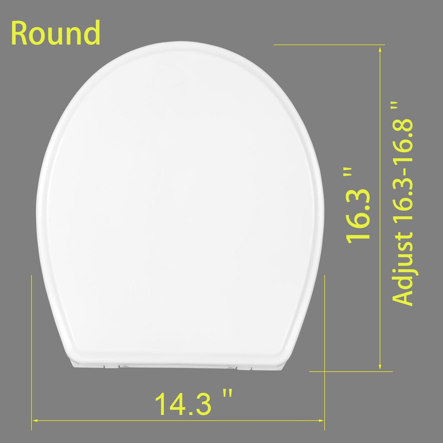 Hibbent Toilet Seats Hibbent One-Click Toilet Seat Cover Quick-Release Premium Toilet Seat Replacement